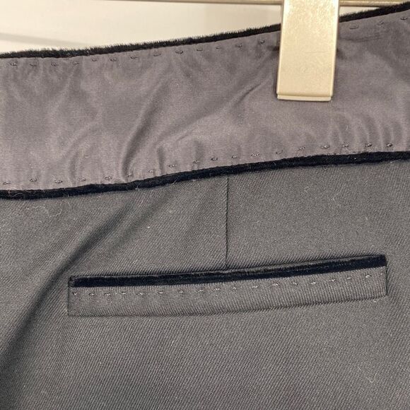 J.Mendel Women's Straight-Leg Front Pleat High-Rise Trousers Pants Black Size 10 - Picture 10 of 14